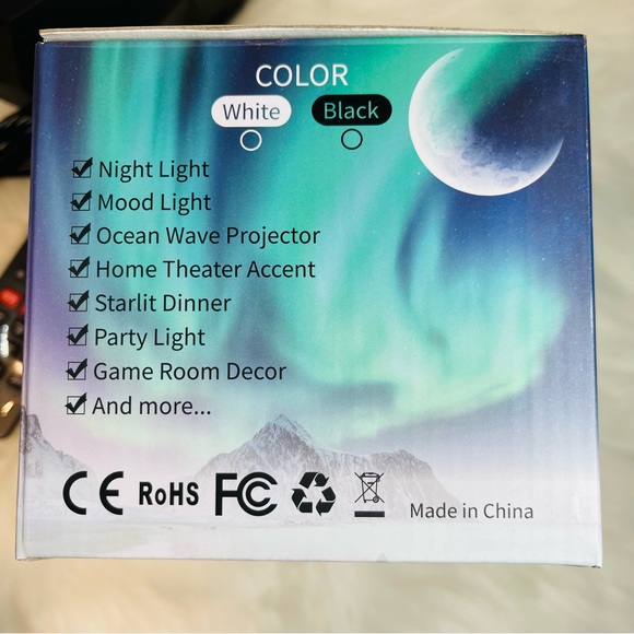 NWT Aurora Lights Star Projector with Remote Control Bluetooth Music Speaker - Picture 8 of 11